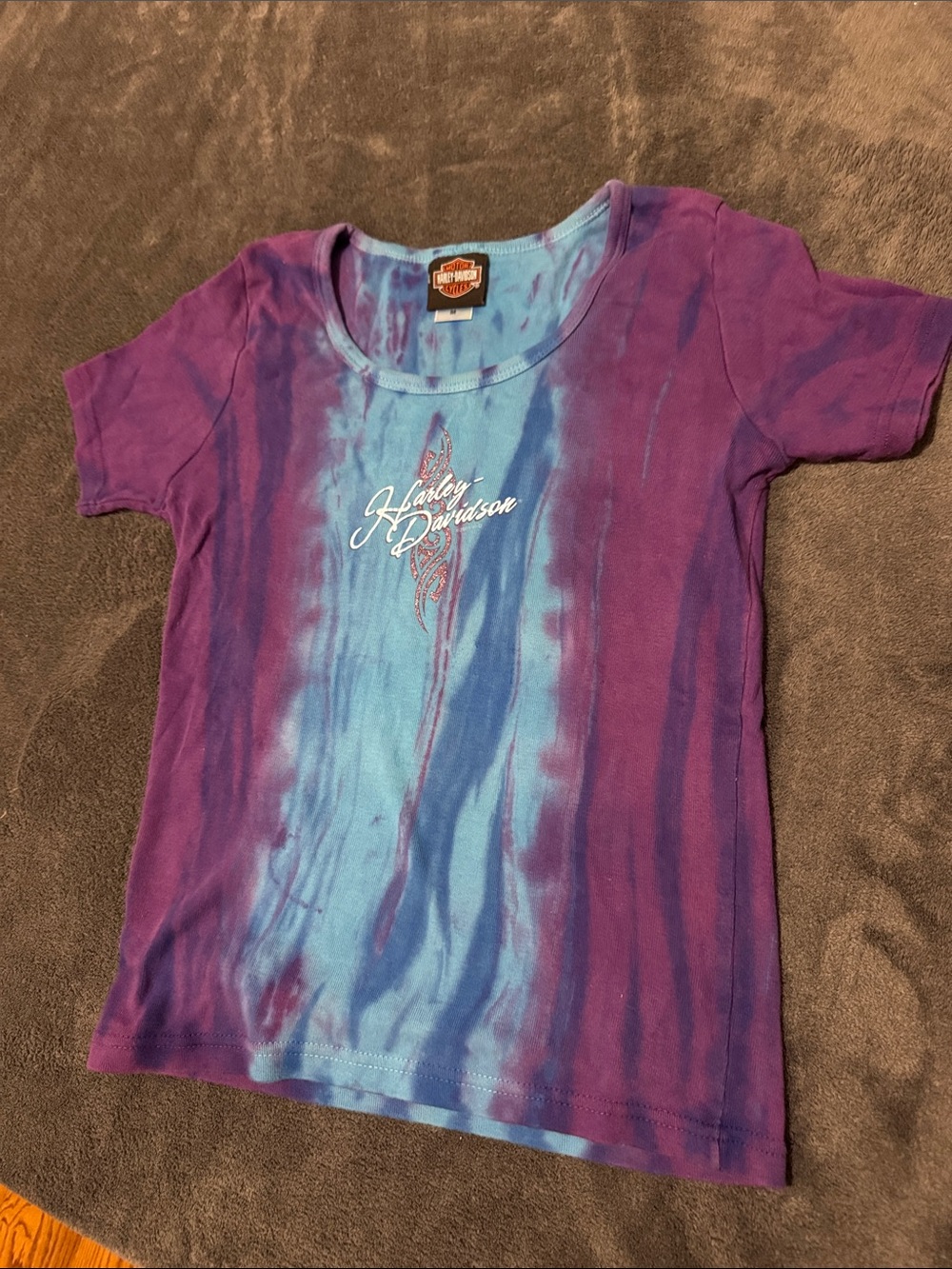 Harley-Davidson Tie-Dye Purple & Blue Tee